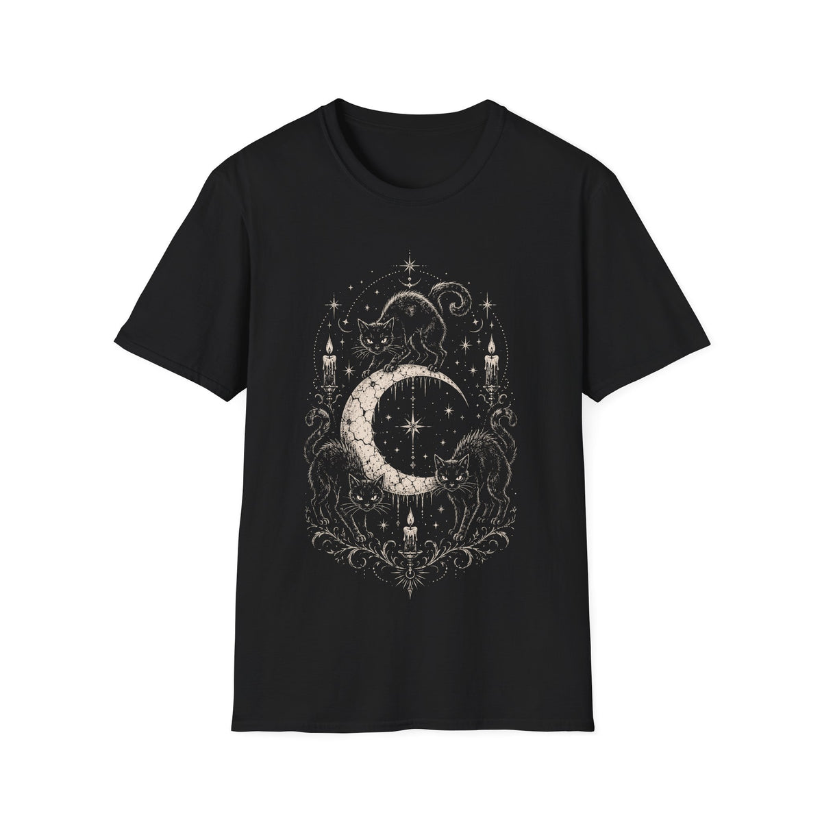 Cats Crescent Moon Witchy Candles