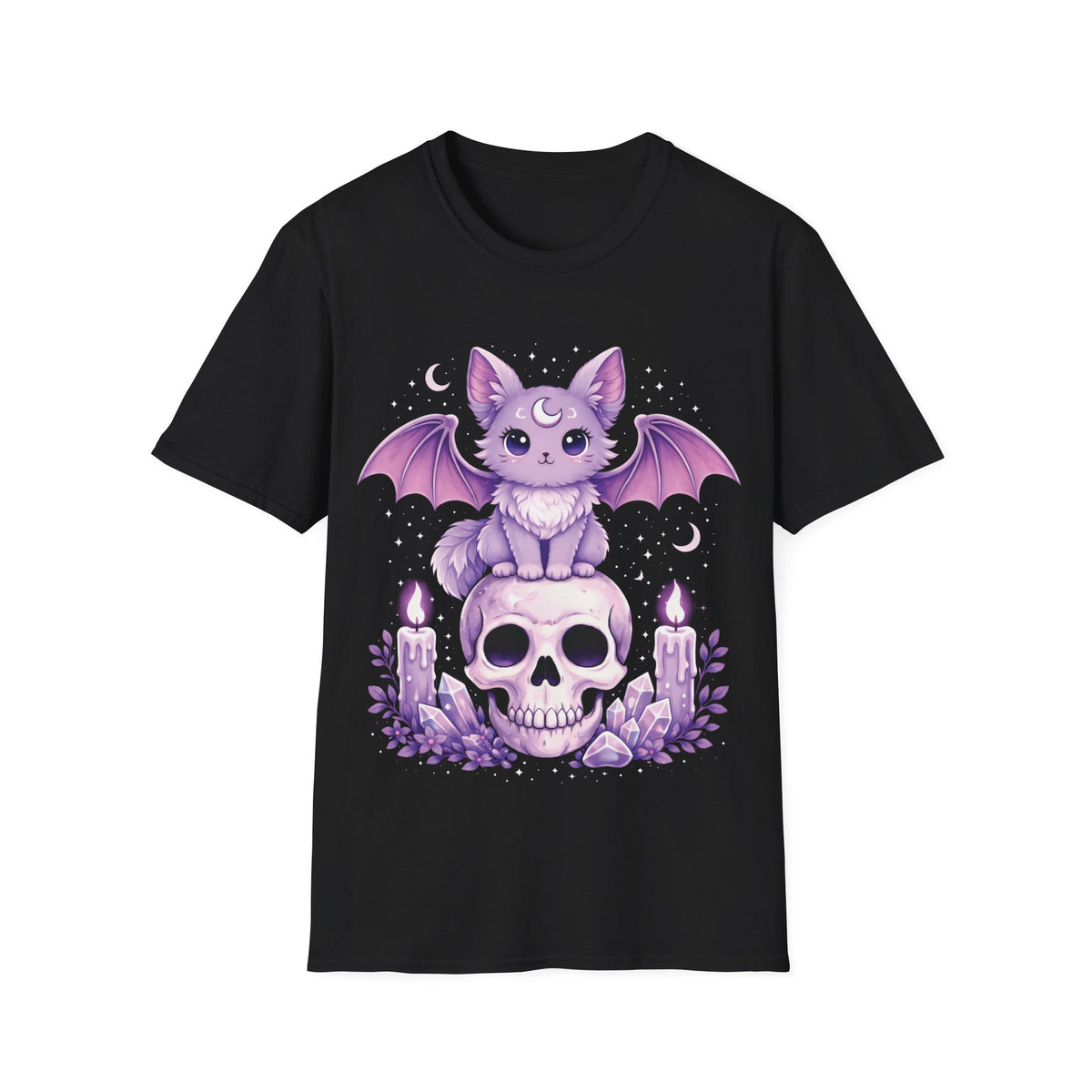 Lavender Bat Cat Tee
