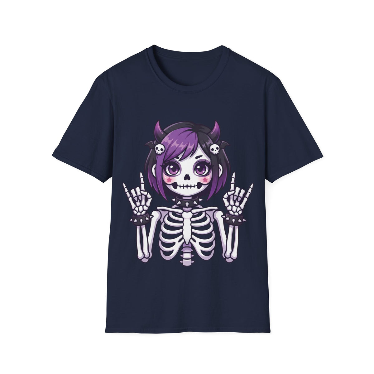Cute Kawaii Goth Girl Skeleton
