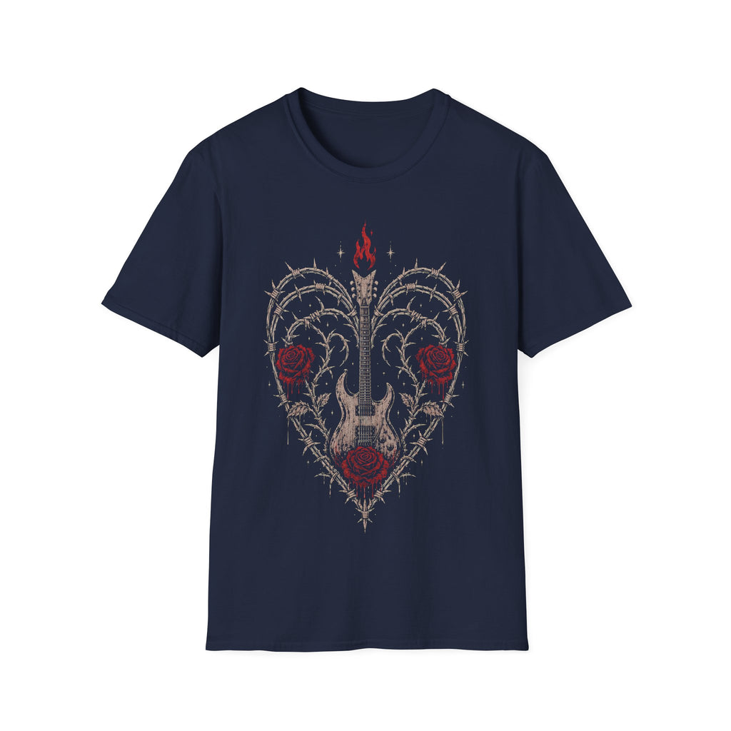Gothic Guitar Heart Roses