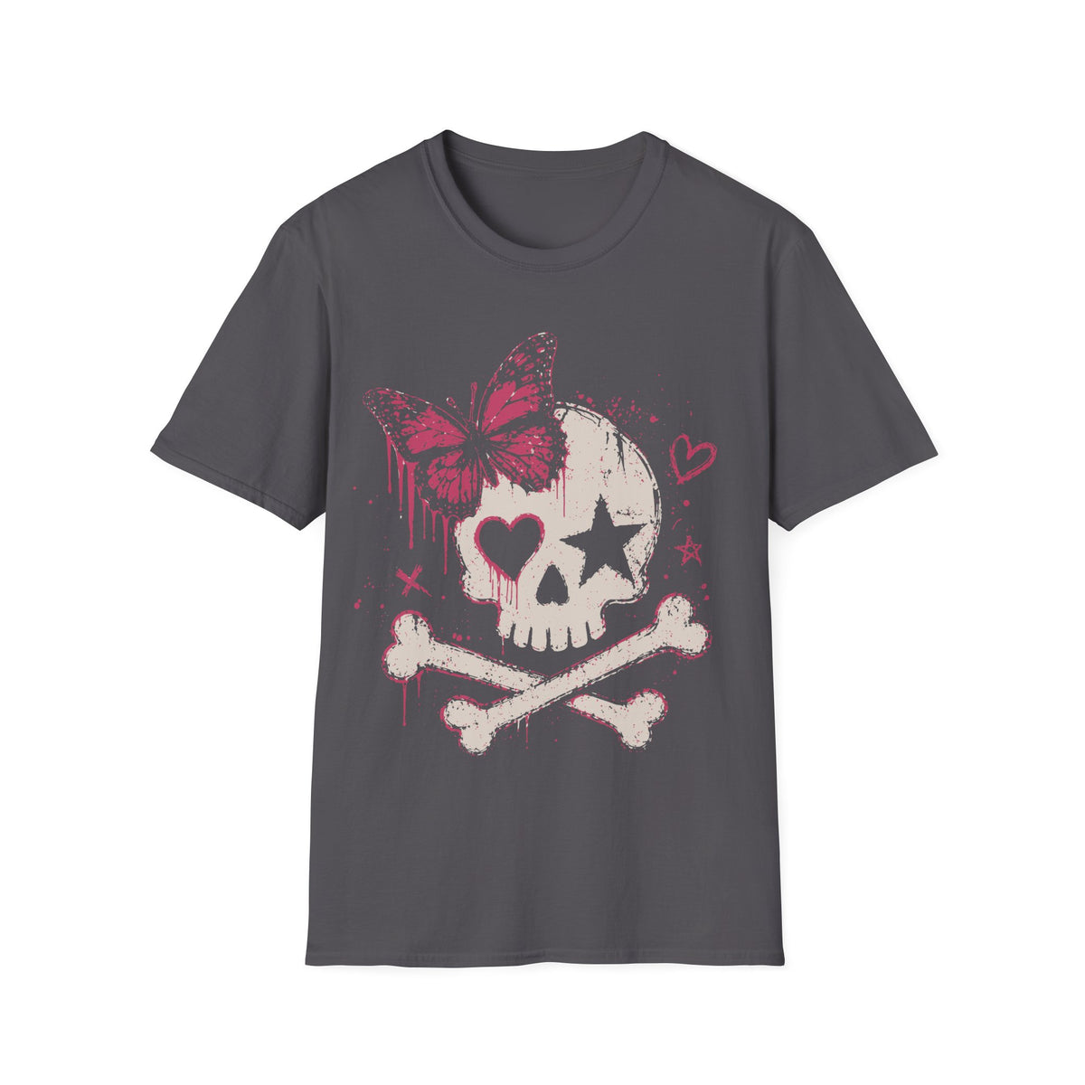 Pink Butterfly Skull Tee