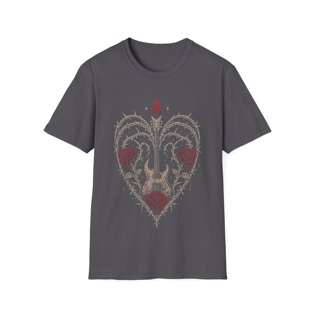 Gothic Guitar Heart Roses