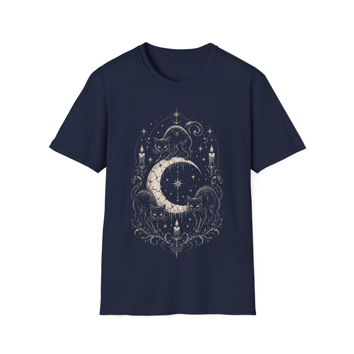 Cats Crescent Moon Witchy Candles