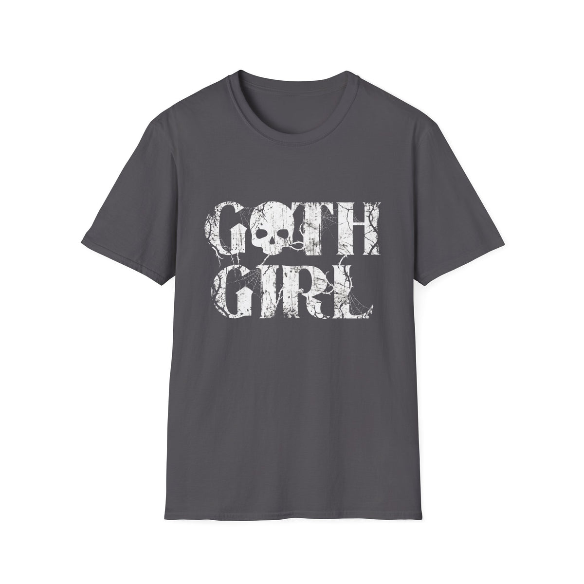 Goth Girl Skull Distressed