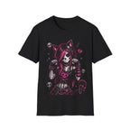 Pink Skeleton Cat Girl Tee
