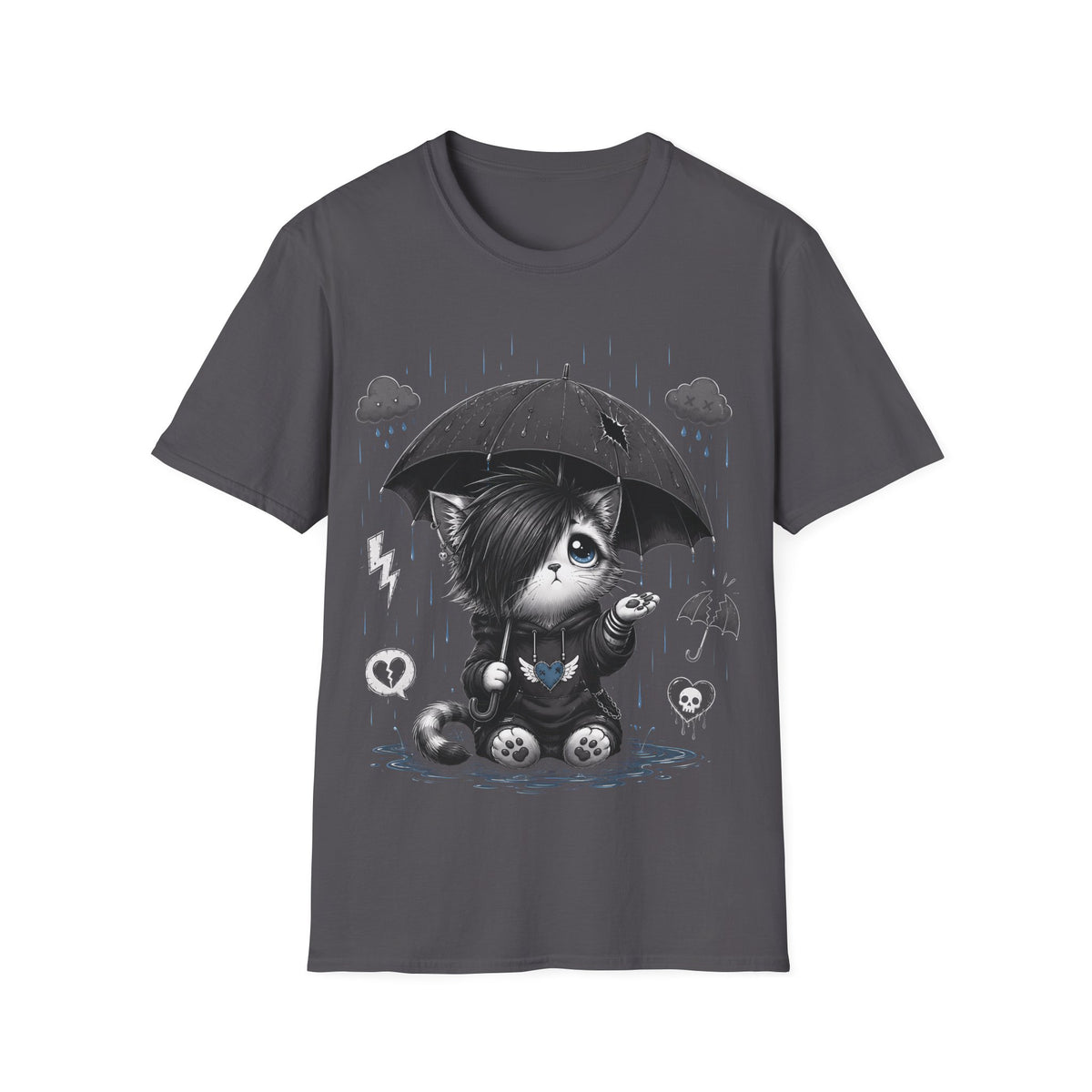 Emo Gothic Cat - Dark Weather Rain