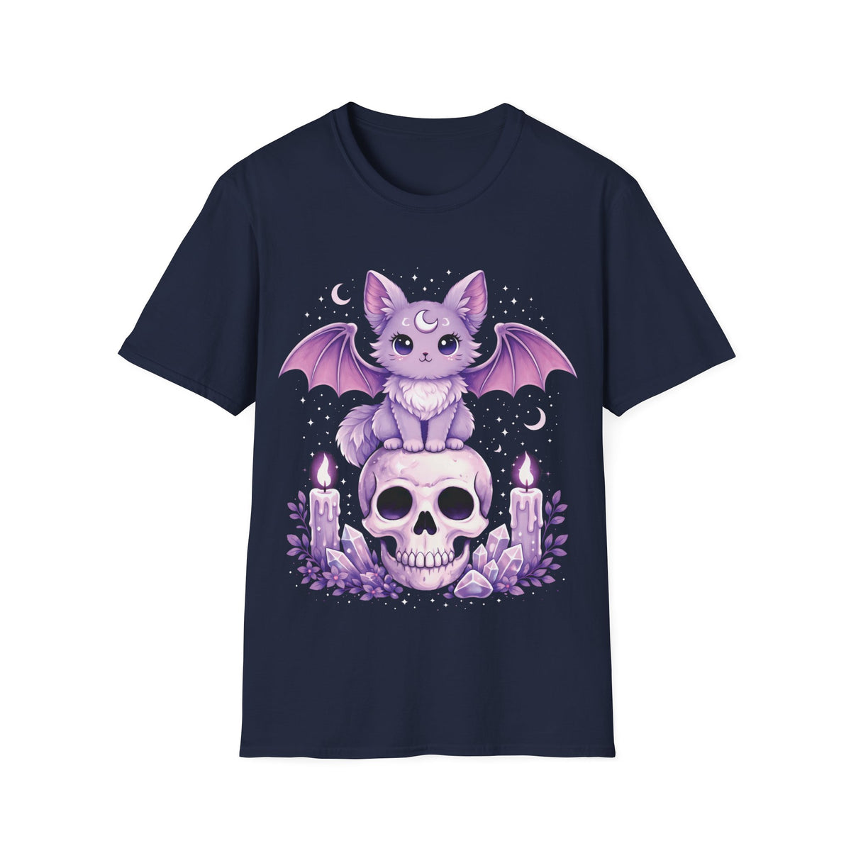 Lavender Bat Cat Tee