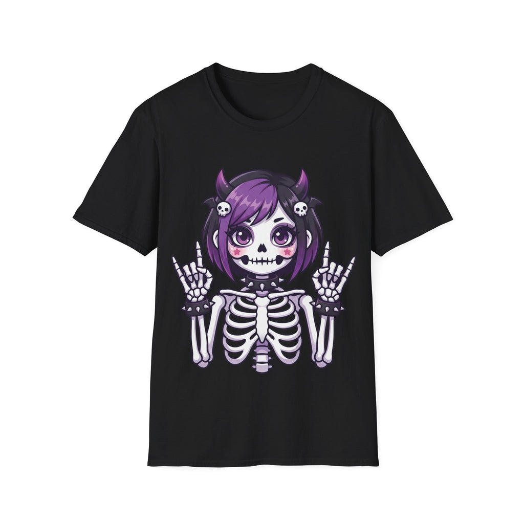Cute Kawaii Goth Girl Skeleton