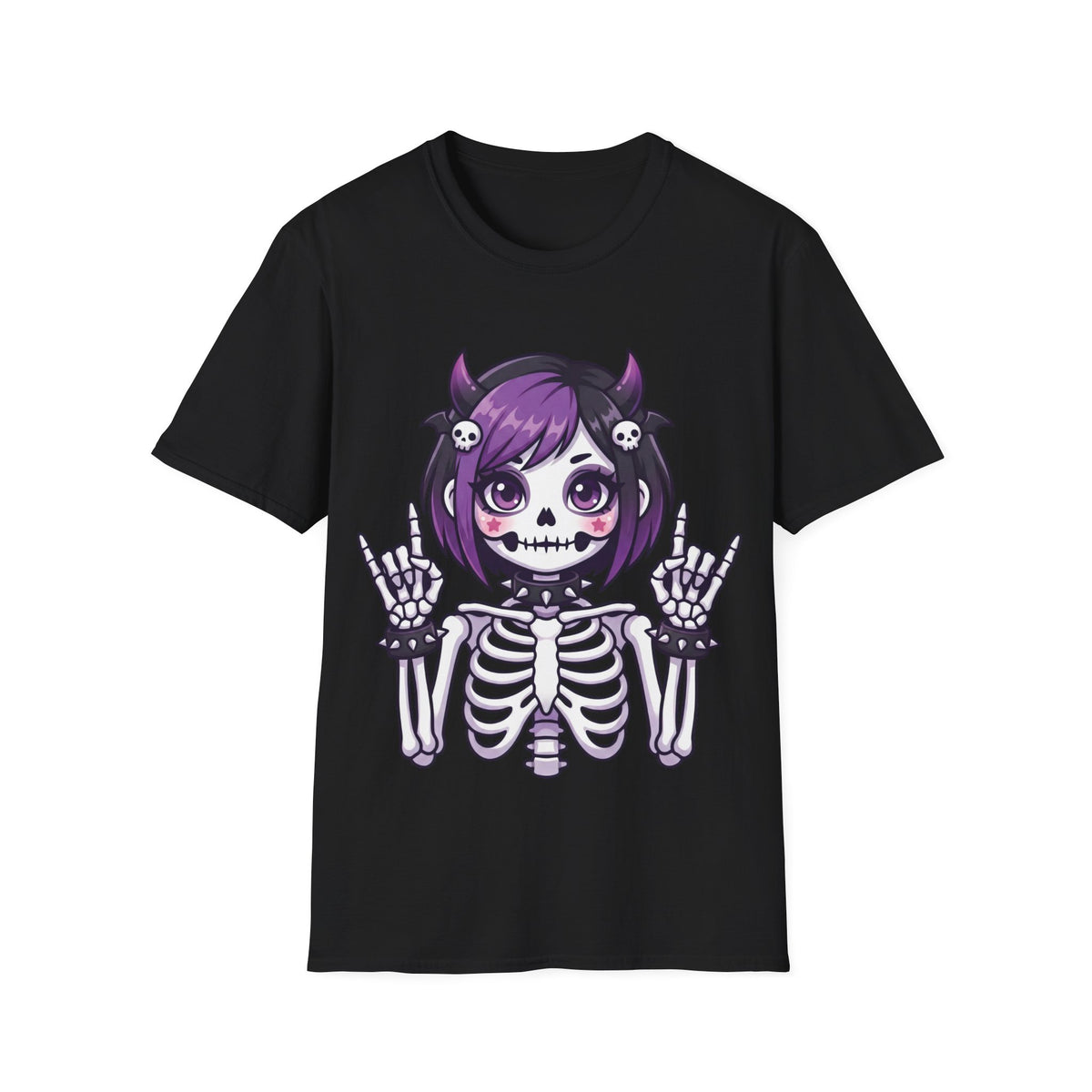 Cute Kawaii Goth Girl Skeleton