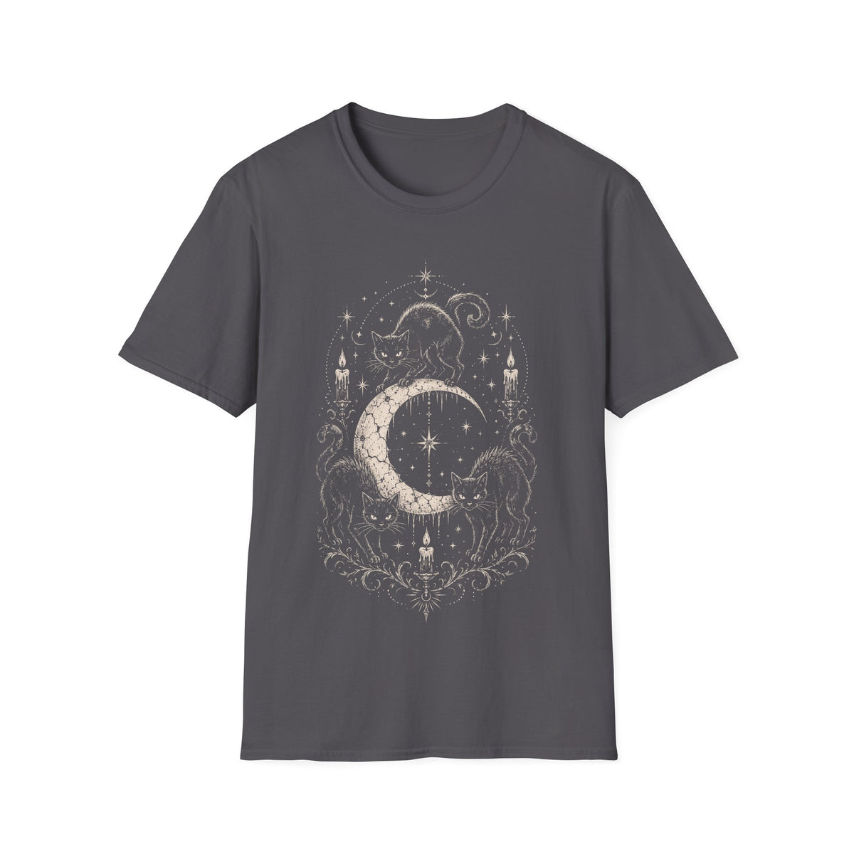 Cats Crescent Moon Witchy Candles