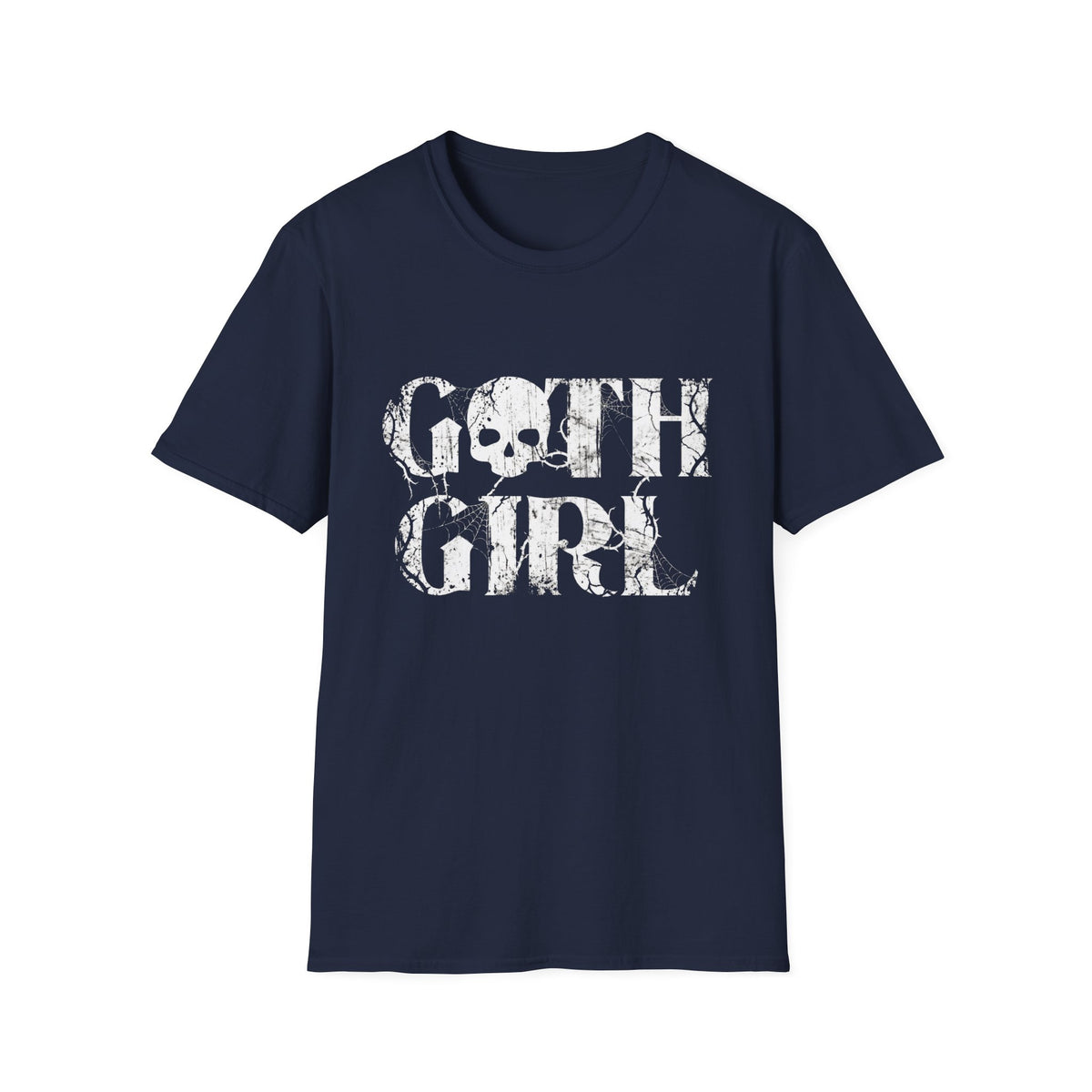 Goth Girl Skull Distressed
